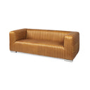 Ricciardo Cognac Leather Three Seater Sofa 825L x 385W x 265H - Default Title