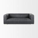 Ricciardo Black Leather Wrapped Three Seater Sofa 825L x 385W x 265H - Default Title