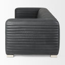 Ricciardo Black Leather Wrapped Three Seater Sofa 825L x 385W x 265H - Default Title