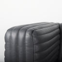 Ricciardo Black Leather Wrapped Three Seater Sofa 825L x 385W x 265H - Default Title