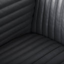 Ricciardo Black Leather Wrapped Three Seater Sofa 825L x 385W x 265H - Default Title