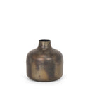 Daya Short Antiqued Gold Metal Vase - Default Title
