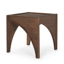 Laraya Medium Brown Wood w Arches End Table - Default Title