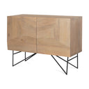 Darwin Light Brown Wooden 2 Door w 2 Shelves Accent Cabinet - Default Title