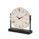 Raja Matte Black Metal w Wood Table Clock - Default Title