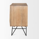 Darwin Light Brown Wooden 2 Door w 2 Shelves Accent Cabinet - Default Title