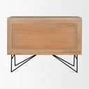 Darwin Light Brown Wooden 2 Door w 2 Shelves Accent Cabinet - Default Title
