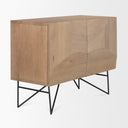 Darwin Light Brown Wooden 2 Door w 2 Shelves Accent Cabinet - Default Title