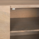 Darwin Light Brown Wooden 2 Door w 2 Shelves Accent Cabinet - Default Title