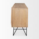 Darwin Light Brown Wooden 4 Door w 2 Shelves Sideboard - Default Title