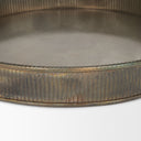 Varun Round Antiqued Brass Metal Tray Set of 2 - Default Title