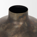 Daya Short Antiqued Gold Metal Vase - Default Title