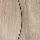 Clapp Round Light Brown W White Wash Wood and Silver Metal Nesting Coffee Tables Set of 2 - Default Title