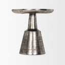 Bobbi Textured Polished Nickel Cast Aluminum Metal Accent Table - Default Title