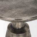 Bobbi Textured Polished Nickel Cast Aluminum Metal Accent Table - Default Title