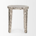 Randy Textured Silver Nickel Cast Aluminum Metal Accent Table - Default Title