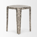 Randy Textured Silver Nickel Cast Aluminum Metal Accent Table - Default Title