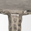 Randy Textured Silver Nickel Cast Aluminum Metal Accent Table - Default Title