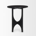 Sobi Textured Matte Black Round Metal Accent Table - Default Title