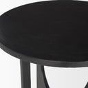Sobi Textured Matte Black Round Metal Accent Table - Default Title