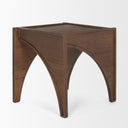 Laraya Medium Brown Wood w Arches End Table - Default Title