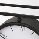 Raisa Black w Gold Antiquing Metal Table Clock - Default Title