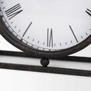 Raisa Black w Gold Antiquing Metal Table Clock - Default Title