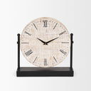 Raja Matte Black Metal w Wood Table Clock - Default Title