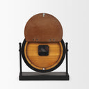 Raja Matte Black Metal w Wood Table Clock - Default Title