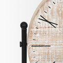 Raja Matte Black Metal w Wood Table Clock - Default Title