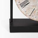 Raja Matte Black Metal w Wood Table Clock - Default Title