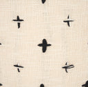 Saanvi Wool w Cream and Black Stitched Cross Patterned Pouf - Default Title