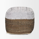 Samiya Jute w White Cotton Pouf - Default Title