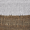 Samiya Jute w White Cotton Pouf - Default Title