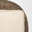 Samiya Jute w White Cotton Pouf - Default Title