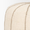 Sachi Beige w Stitching Pouf - Default Title