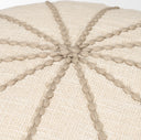 Sachi Beige w Stitching Pouf - Default Title