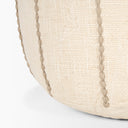 Sachi Beige w Stitching Pouf - Default Title