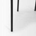 Parker Muted Brown Faux Leather w Black Metal Dining Chair - Default Title