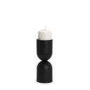 Qamra Short Black Metal Pillar Candle Holder - Default Title