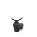 Radu Small Matte Black Metal Bull Decorative Object - Default Title