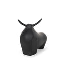 Radu Large Matte Black Metal Bull Decorative Object - Default Title