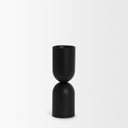 Qamra Medium Black Metal Pillar Candle Holder - Default Title