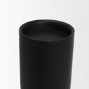 Qamra Medium Black Metal Pillar Candle Holder - Default Title