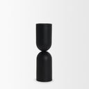 Qamra Tall Black Metal Pillar Candle Holder - Default Title