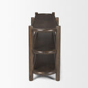 Romi Dark Brown Wood w 3 Shelves Oval Console Table - Default Title