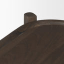 Romi Dark Brown Wood w 3 Shelves Oval Console Table - Default Title