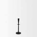 Qwin Matte Black Cast Aluminum Medium Candle Holder - Default Title