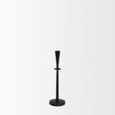 Qwin Matte Black Cast Aluminum Tall Candle Holder - Default Title
