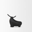 Radu Small Matte Black Metal Bull Decorative Object - Default Title